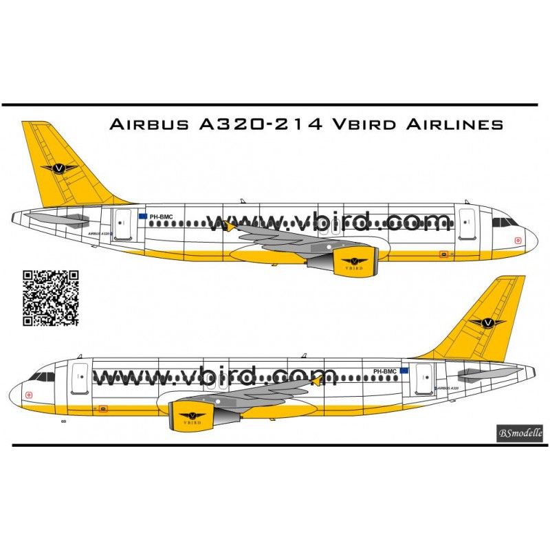 Obtisky Airbus A-320 Vbird Airlines - BSmodelle BSM144529