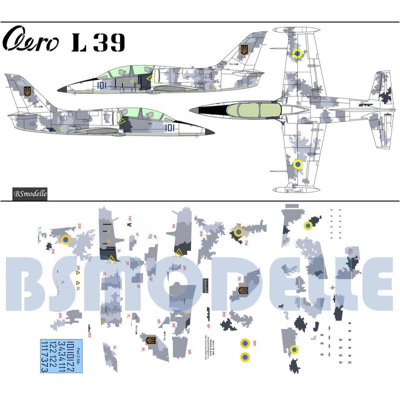 Obtisky Aero L-39 Ukraine AF - BSmodelle BSM48001