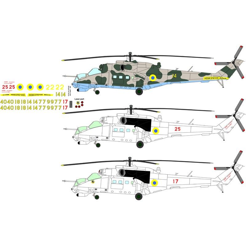 Obtisky Mil Mi-24 Ukraine AF - BSmodelle BSM48012