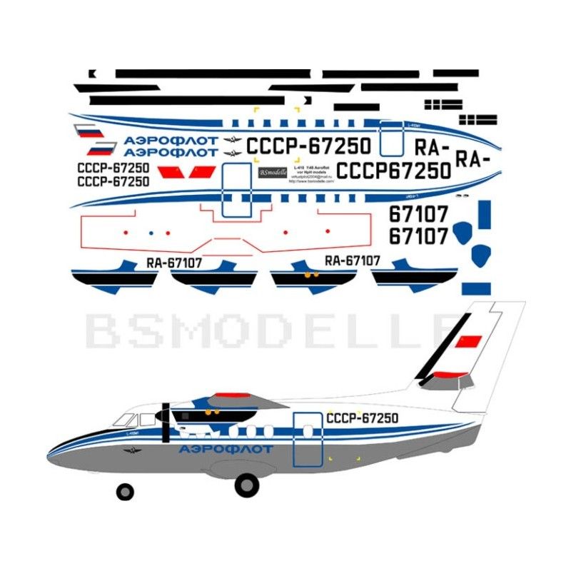 Obtisky Let L-410 Aeroflot 80tá léta - BSmodelle BSM48007