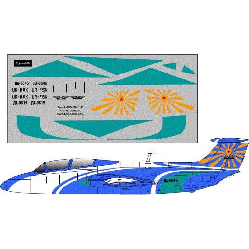 Obtisky Aero L-29 Delfín Kharkiv aeroclub - BSmodelle BSM480342