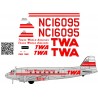 Obtisky Douglas DC-3 TWA - BSmodelle BSM480434