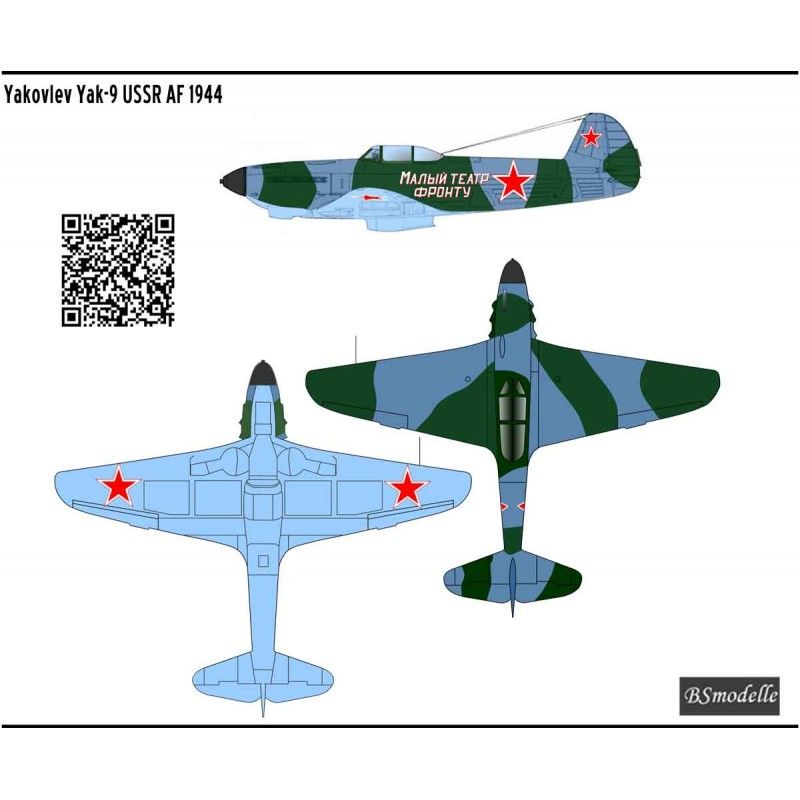 Obtisky Jakovlev Jak-9 USSR AF - BSmodelle BSM480490