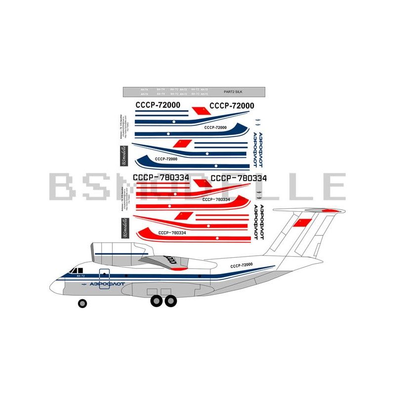 Obtisky Antonov An-72 (74) Aeroflot - BSmodelle BSM72029