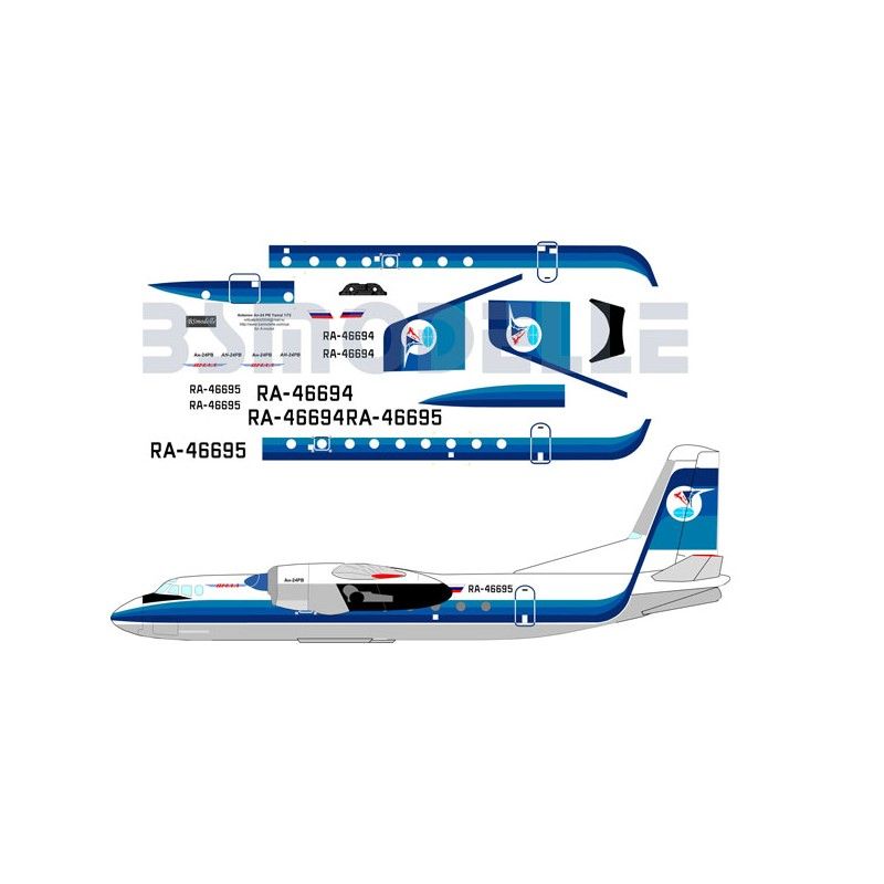 Obtisky Antonov An-24RV Yamal - BSmodelle BSM72038