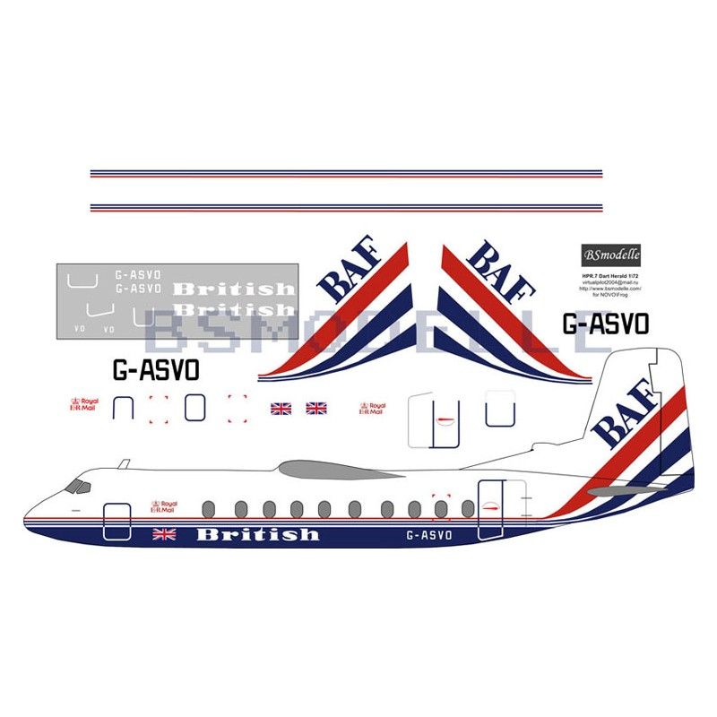 Obtisky Handly Page Herald BAF - BSmodelle BSM72040_1