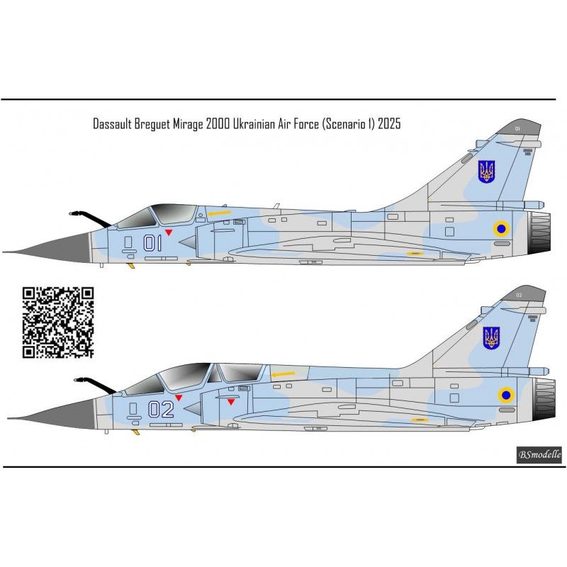 Obtisky Dassault Mirage 2000 Ukrainian AF - BSmodelle BSM720577