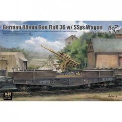 German 88mm Gun FlaK 36 With SSys Wagon - Border model BT-044