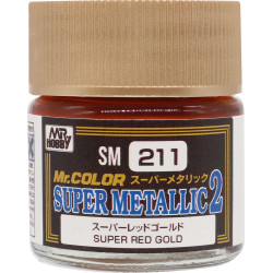 Mr.Color Super Metallic Colors II 211 - Super Red Gold - Červené zlato (10 ml) - Gunze SM211