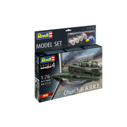 Churchill A.V.R.E. - obsahuje barvy a lepidlo - Revell ModelSet 63297