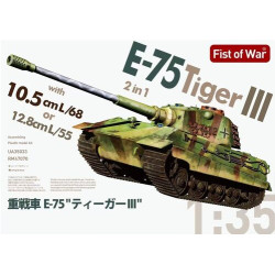 E-75 heavy tank 2 in 1 10.5cm & 12.8cm KwK Gun King tiger III - Modelcollect UA35033