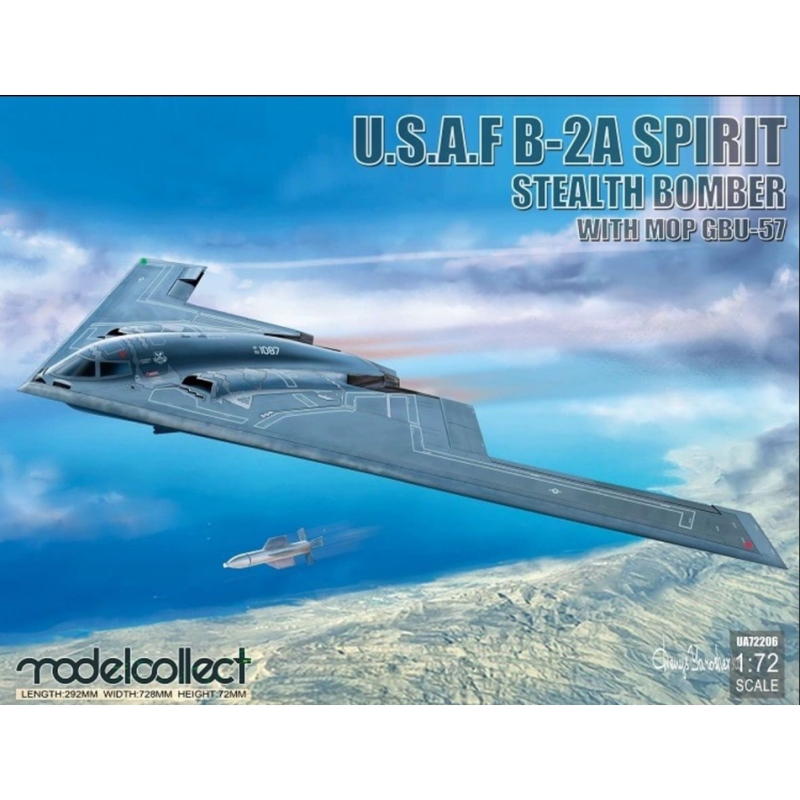 USAF B-2A Spirit Stealth Bomber with Mop GBU-57 - Modelcollect UA72206