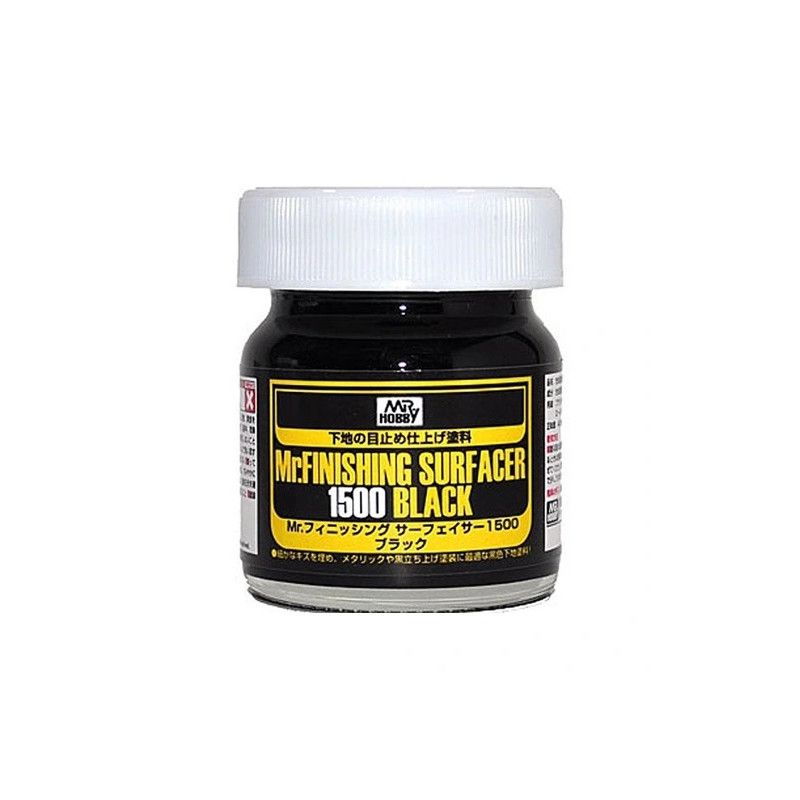Mr. Finishing Surfacer 1500 Black - Stříkací tmel černý 40ml - Mr. Hobby - Gunze SF288