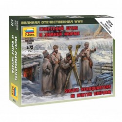 Soviet headquarters in winter uniform - Zvezda Wargames (WWII) figurky 6231