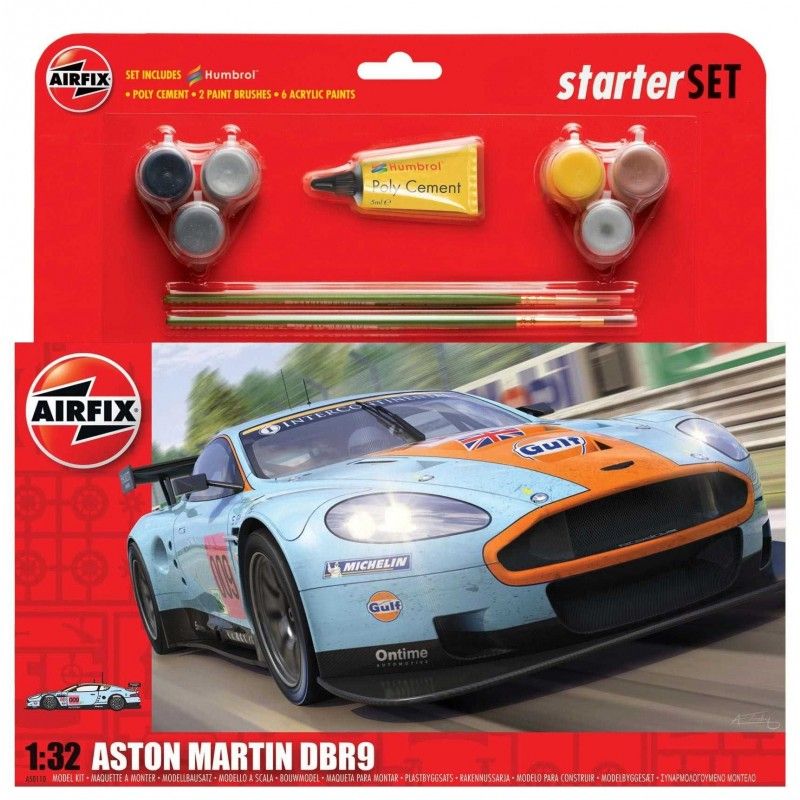 Aston Martin DBR9 Gulf - obsahuje barvy a lepidlo - Starter Set A50110