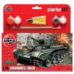 Cromwell Cruiser Tank - obsahuje barvy a lepidlo - Airfix Starter Set A55109