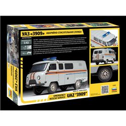 Emergency Service UAZ "3909" - Zvezda Model Kit 43002