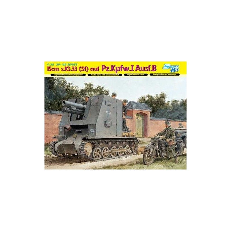 15cm s.IG.33 (Sf) AUF Pz.Kpfw.I Ausf.B (SMART KIT) - Dragon Model Kit military 6259