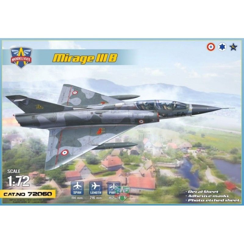 Mirage IIIB Operational trainer (5x camo) - Modelsvit 72060