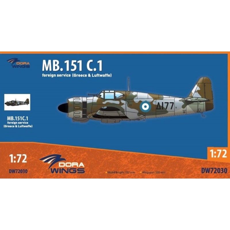 Bloch MB.151 C.1 Foreign service (4x camo) - Dora Wings DW72030