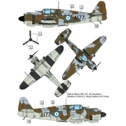 Bloch MB.151 C.1 Foreign service (4x camo) - Dora Wings DW72030