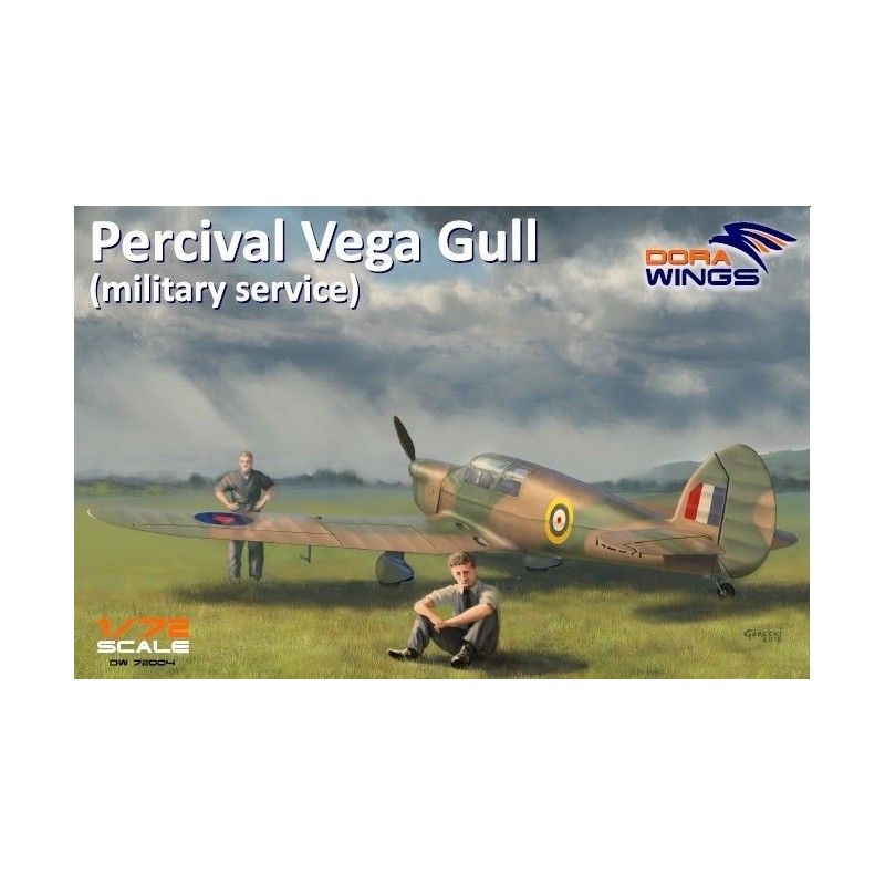 Percival Vega Gull - military serv. (4x camo) - Dora Wings DW 72004