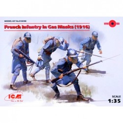 French Infantry in Gas Masks - 1916 (4 fig.) - ICM 35696