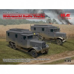 Wehrmacht Radio Trucks  DIORAMA SET (2 kits) - Henschel 33D1 Kfz.72, Krupp L3H163 Kfz.72 - ICM DS3509